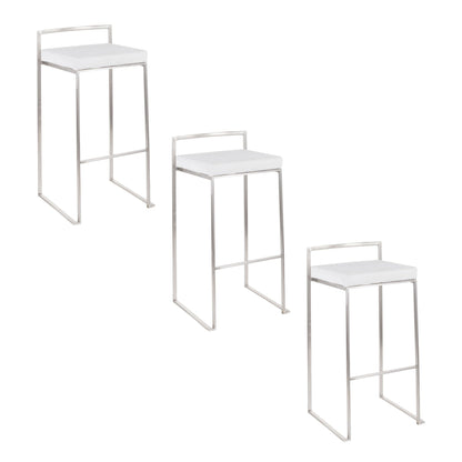 Majestic Office Furniture Stacker 30" Fixed-Height Barstool - Set Of 3
