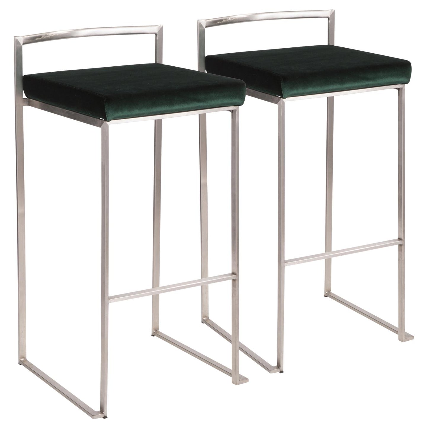 Majestic Office Furniture Stacker 30" Fixed-Height Barstool - Set of 2