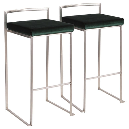 Majestic Office Furniture Stacker 30" Fixed-Height Barstool - Set of 2