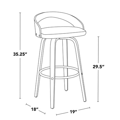 Majestic Office Furniture 30" Fixed-Height Barstool - Set of 2