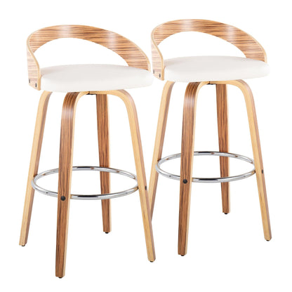 Majestic Office Furniture 30" Fixed-Height Barstool - Set of 2