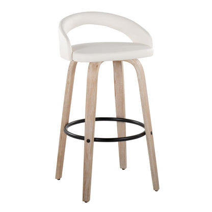 Majestic Office Furniture Upholstered 30" Fixed-Height Barstool - Set of 2