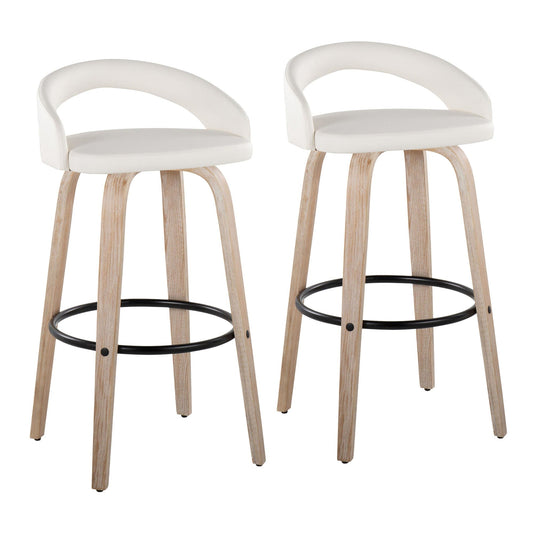 Majestic Office Furniture Upholstered 30" Fixed-Height Barstool - Set of 2