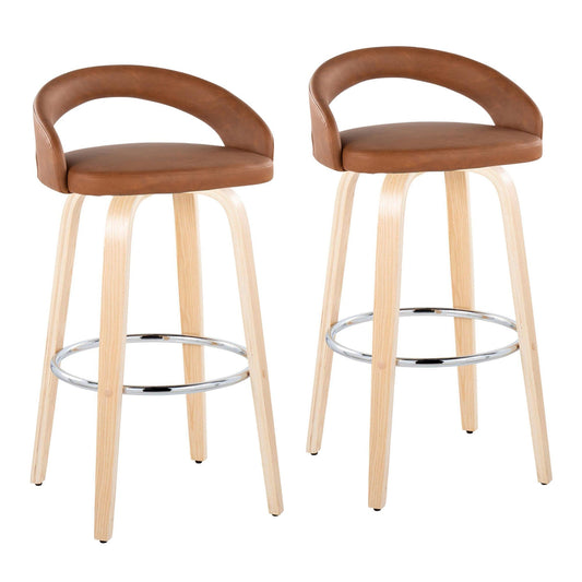 Majestic Office Furniture Upholstered 30" Fixed-Height Barstool - Set of 2