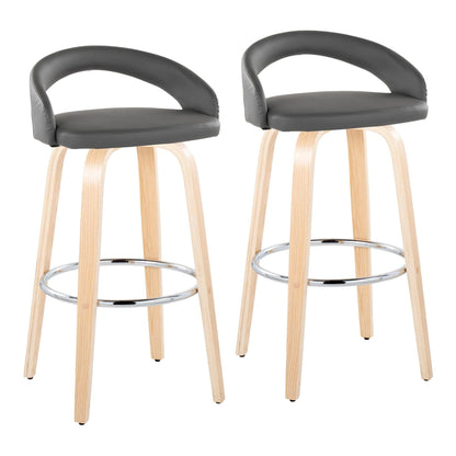 Majestic Office Furniture Upholstered 30" Fixed-Height Barstool - Set of 2