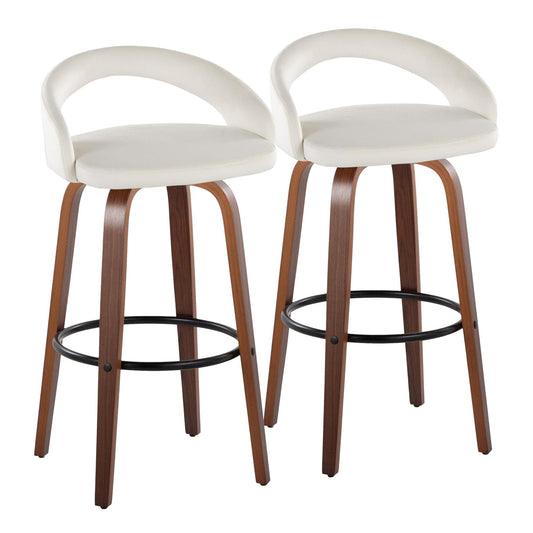 Majestic Office Furniture Upholstered 30" Fixed-Height Barstool - Set of 2