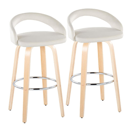 Majestic Office Furniture Upholstered 30" Fixed-Height Barstool - Set of 2