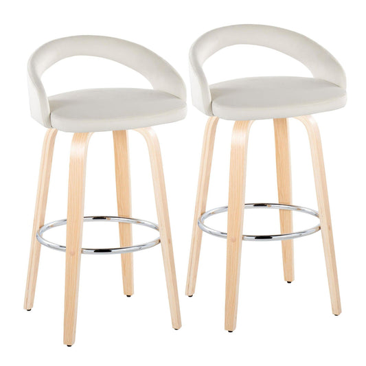 Majestic Office Furniture Upholstered 30" Fixed-Height Barstool - Set of 2