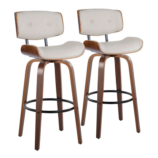 Majestic Office Furniture 30" Fixed-Height Barstool - Set of 2