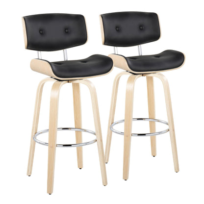 Majestic Office Furniture 30" Fixed-Height Barstool - Set of 2