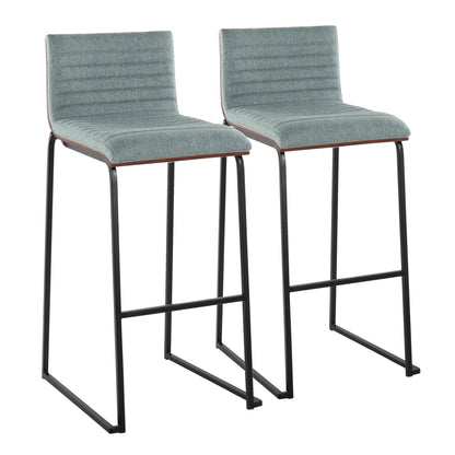 Majestic Office Furniture Mara 30" Fixed-Height Barstool - Set of 2