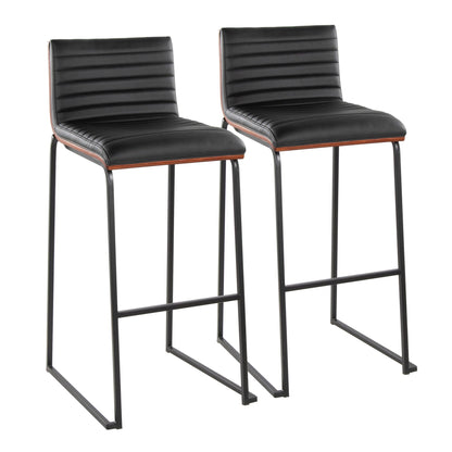 Lumisource Mason Mara 30" Fixed-Height Barstool - Set of 2