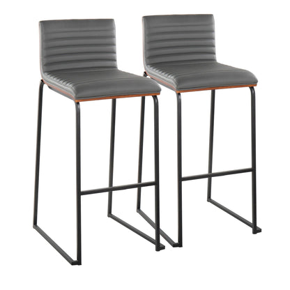 Lumisource Mason Mara 30" Fixed-Height Barstool - Set of 2