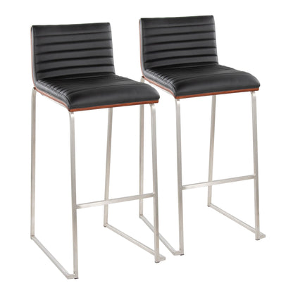 Lumisource Mason Mara 30" Fixed-Height Barstool - Set of 2