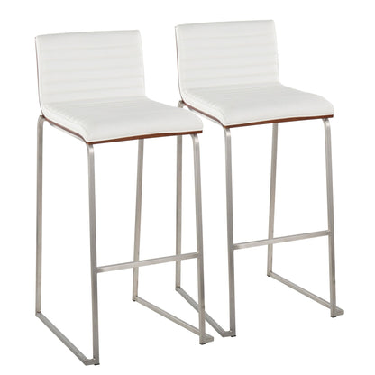 Lumisource Mason Mara 30" Fixed-Height Barstool - Set of 2