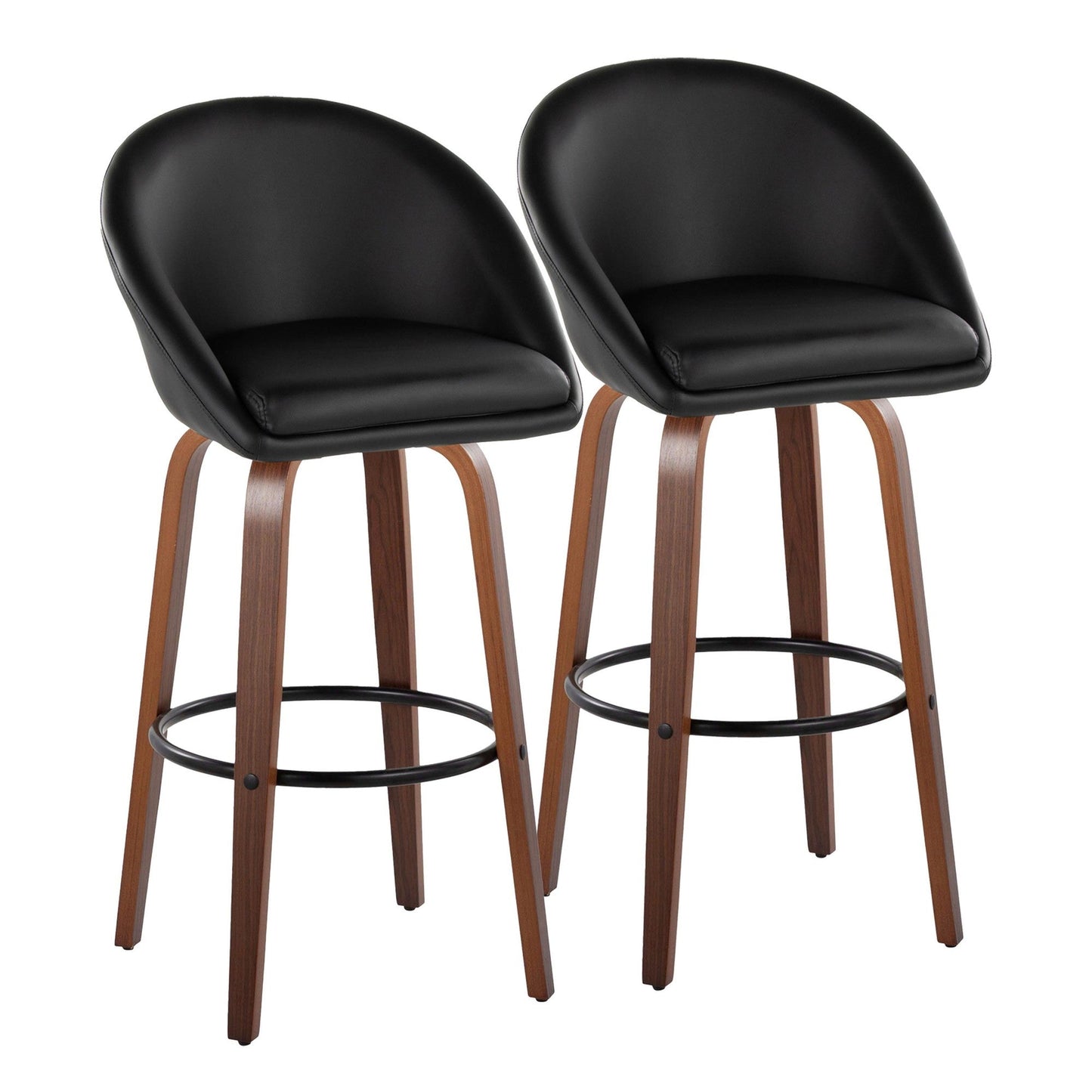Majestic Office Furniture Highback 30" Fixed-Height Barstool - Set of 2