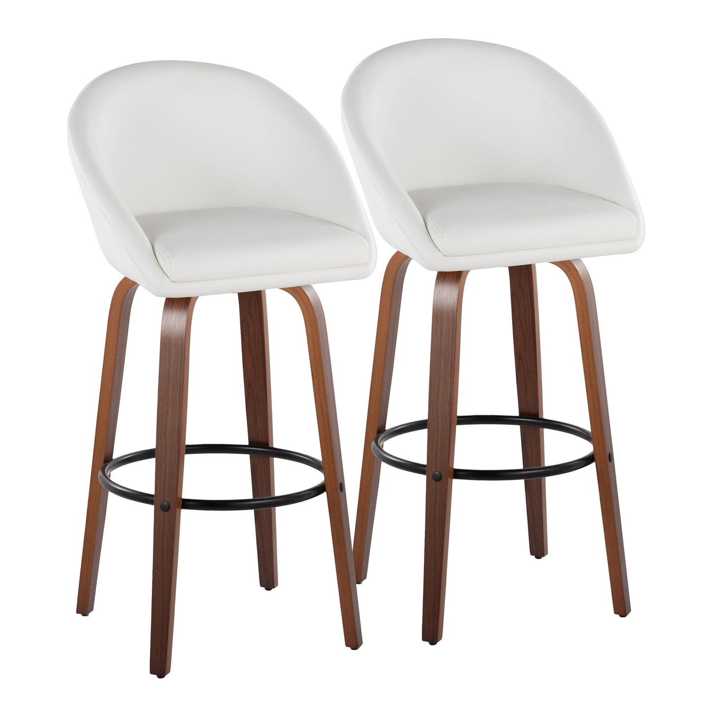 Majestic Office Furniture Highback 30" Fixed-Height Barstool - Set of 2