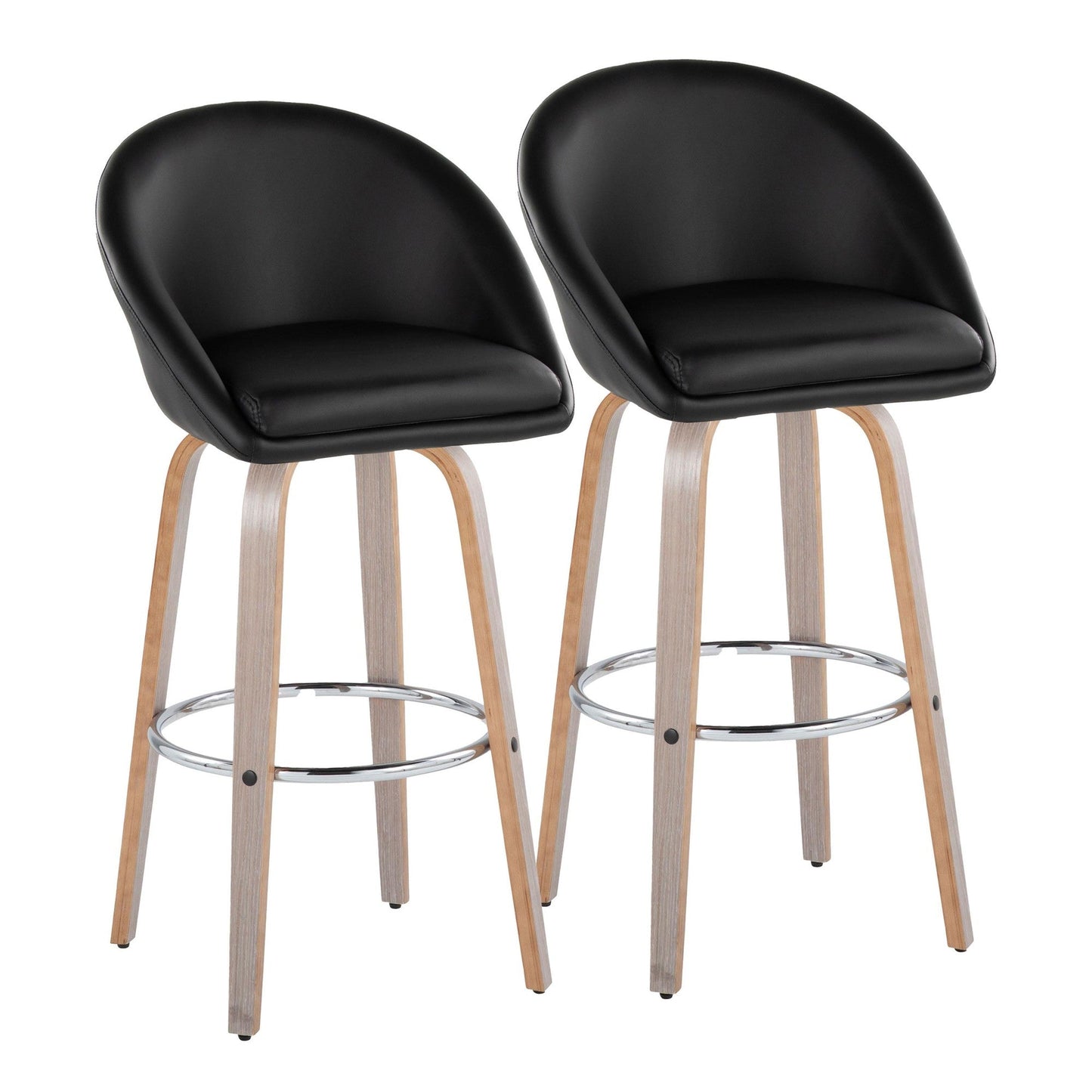 Majestic Office Furniture Highback 30" Fixed-Height Barstool - Set of 2
