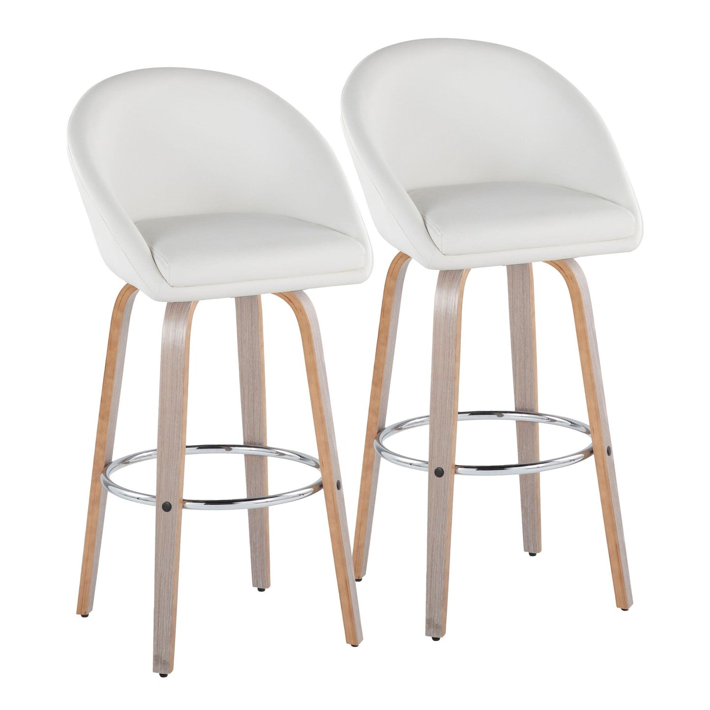 Majestic Office Furniture Highback 30" Fixed-Height Barstool - Set of 2