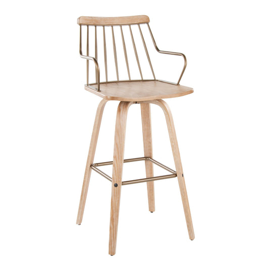 Majestic Office Furniture 30" Fixed-Height Barstool