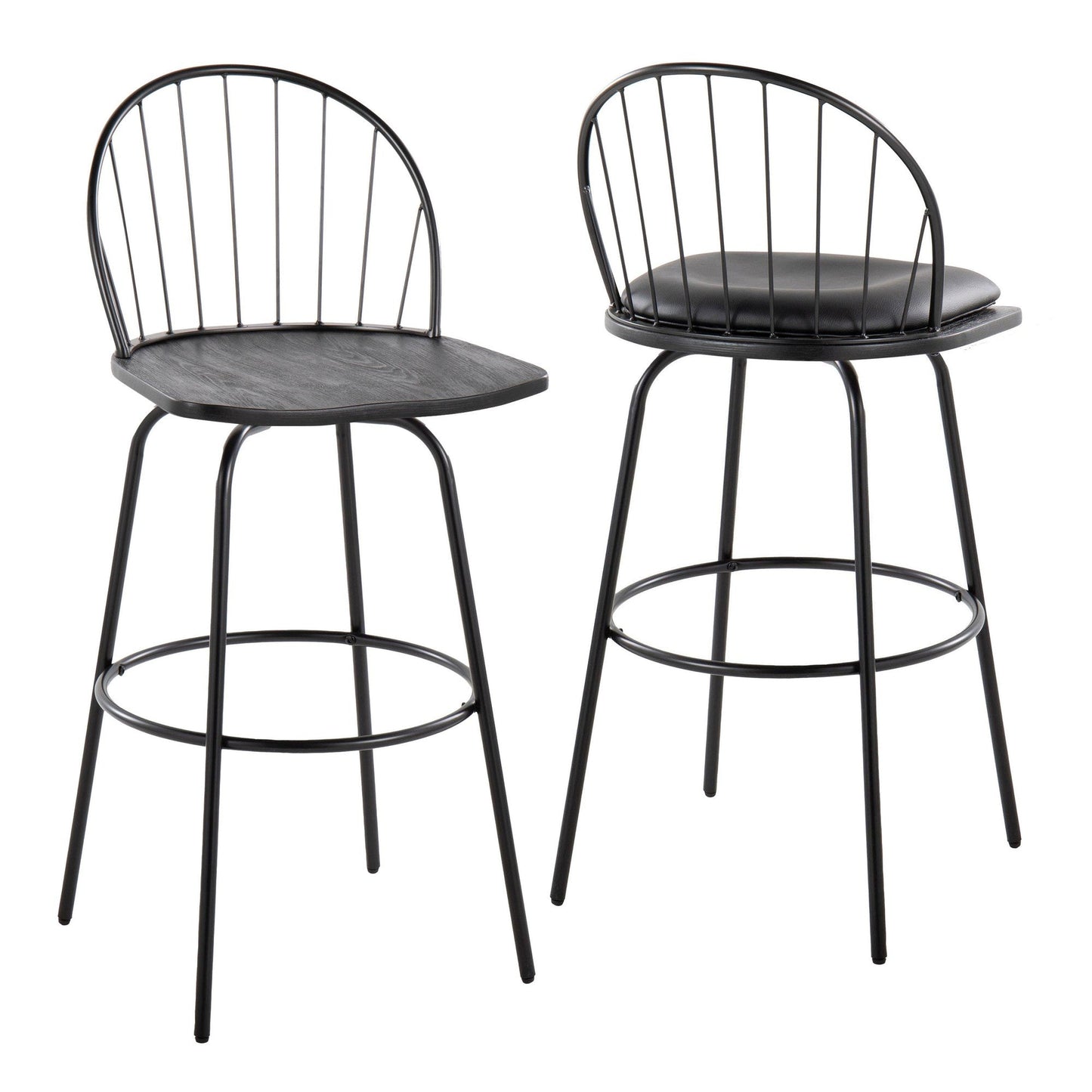 Majestic Office Furniture Claire 30" Fixed-Height Barstool - Set of 2