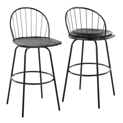 Majestic Office Furniture Claire 30" Fixed-Height Barstool - Set of 2