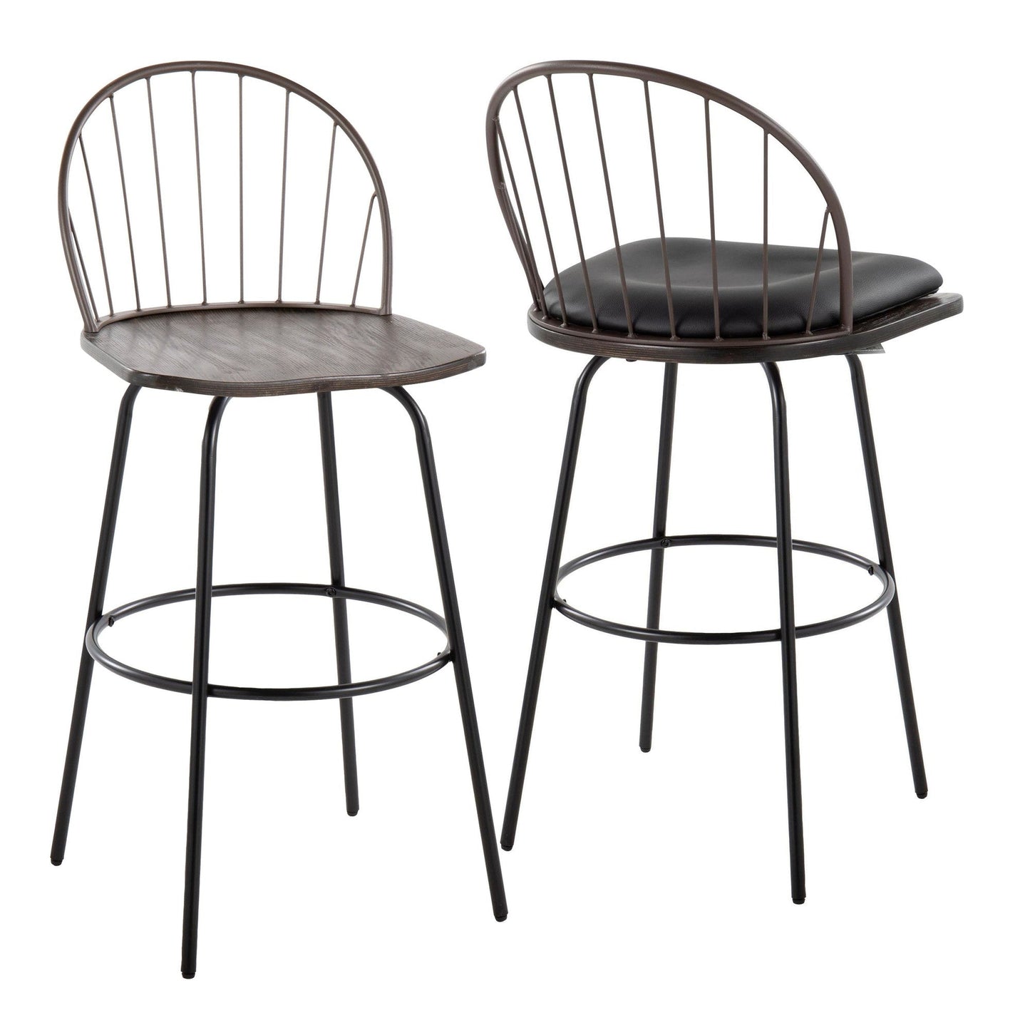 Majestic Office Furniture Claire 30" Fixed-Height Barstool - Set of 2