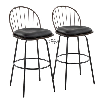 Majestic Office Furniture Claire 30" Fixed-Height Barstool - Set of 2