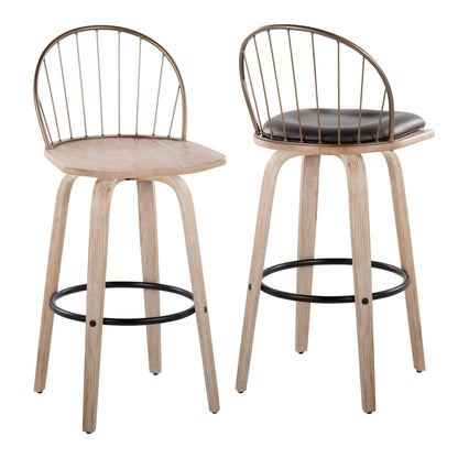 Majestic Office Furniture 30" Fixed-Height Barstool - Set of 2
