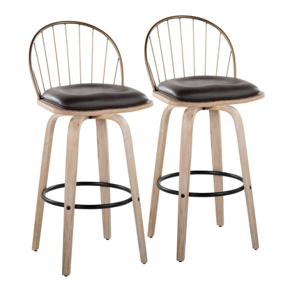 Majestic Office Furniture 30" Fixed-Height Barstool - Set of 2