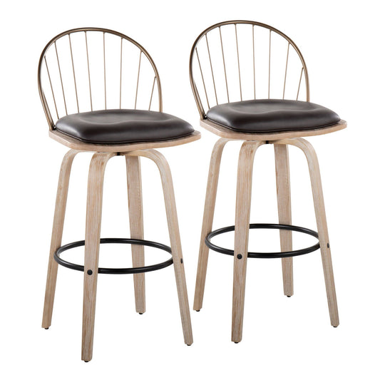 Majestic Office Furniture 30" Fixed-Height Barstool - Set of 2