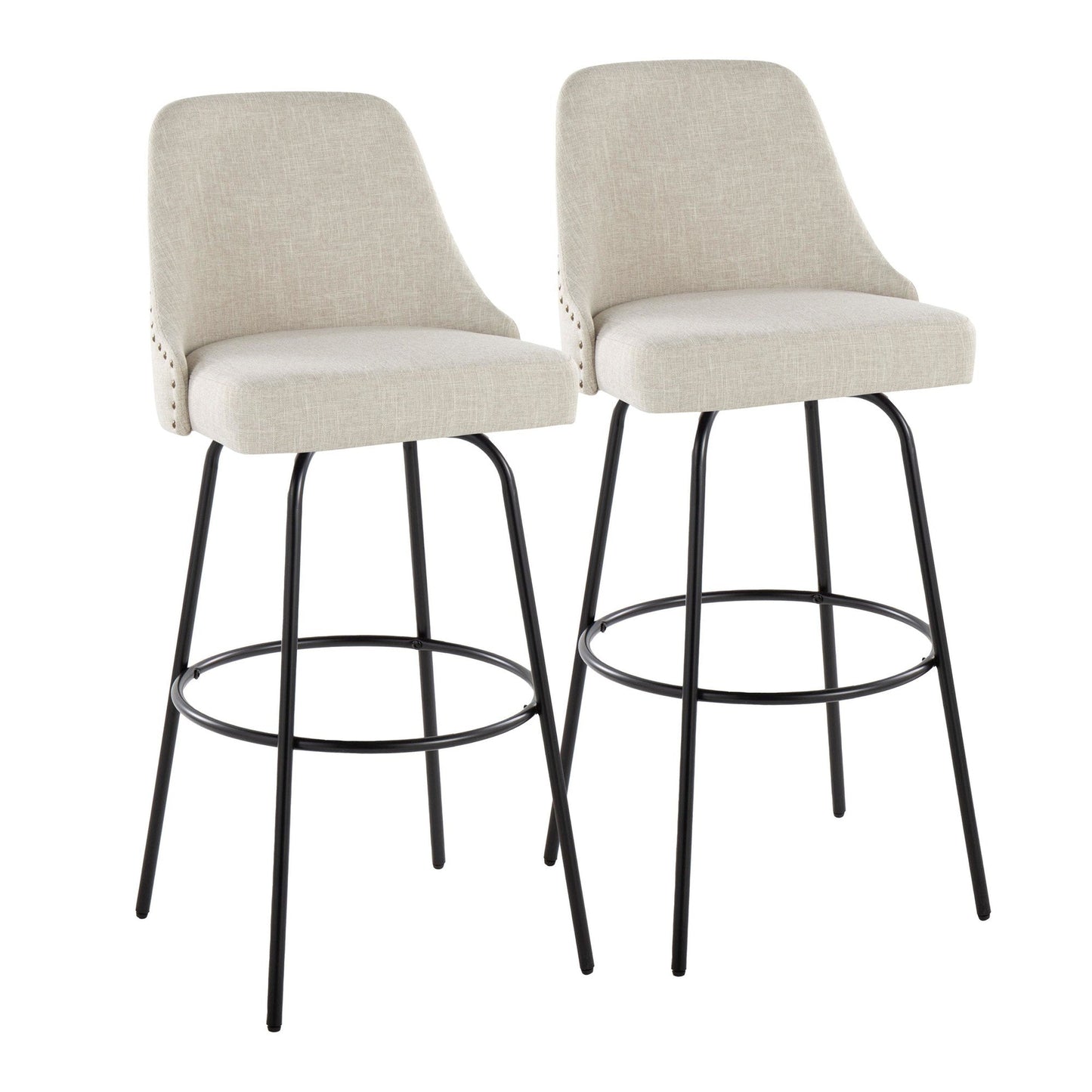 Majestic Office Furniture Marcel 30" Fixed-Height Barstool - Set of 2