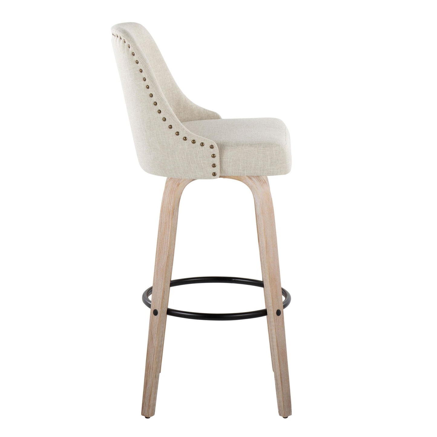 Majestic Office Furniture Marcel 30" Fixed-Height Barstool - Set of 2