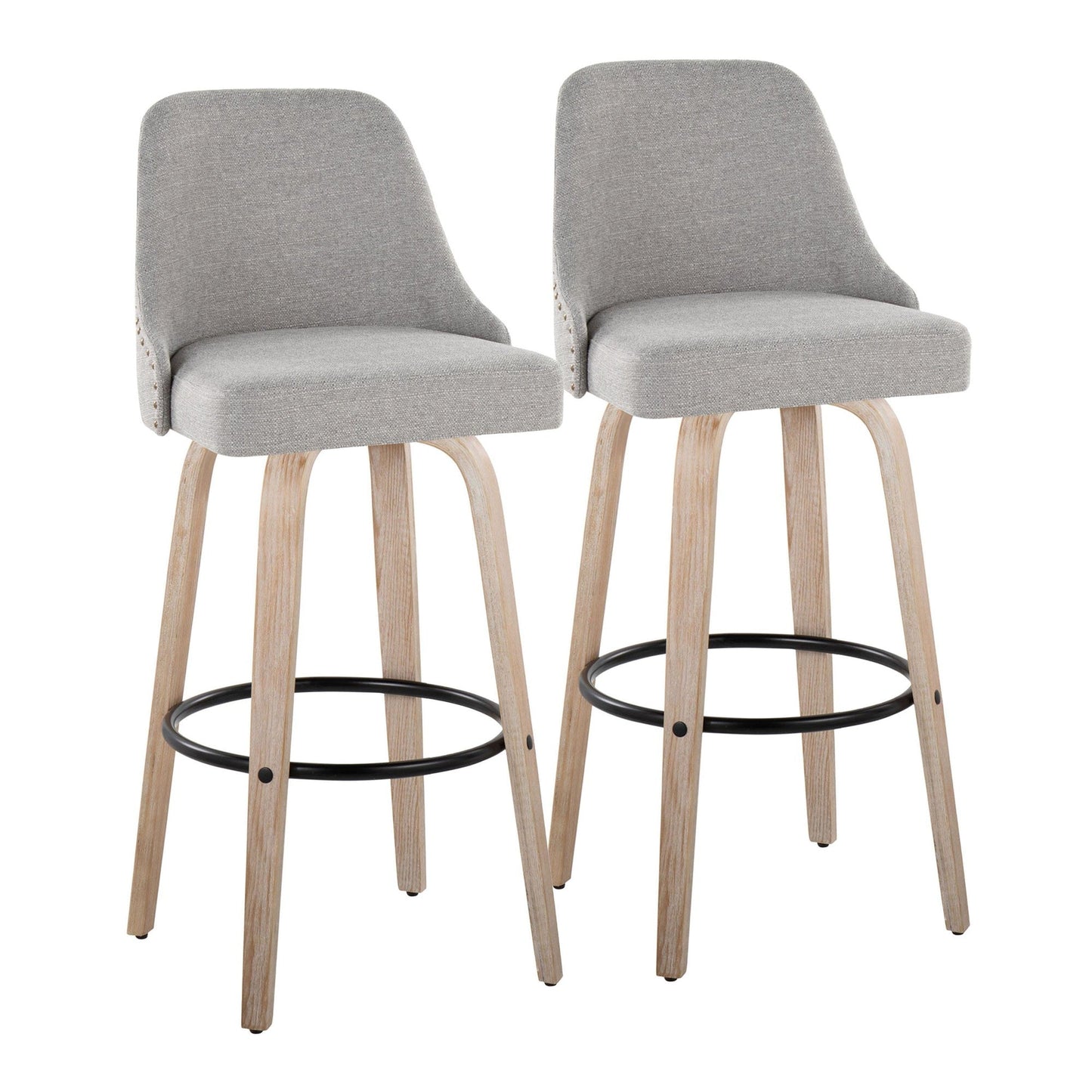 Majestic Office Furniture Marcel 30" Fixed-Height Barstool - Set of 2