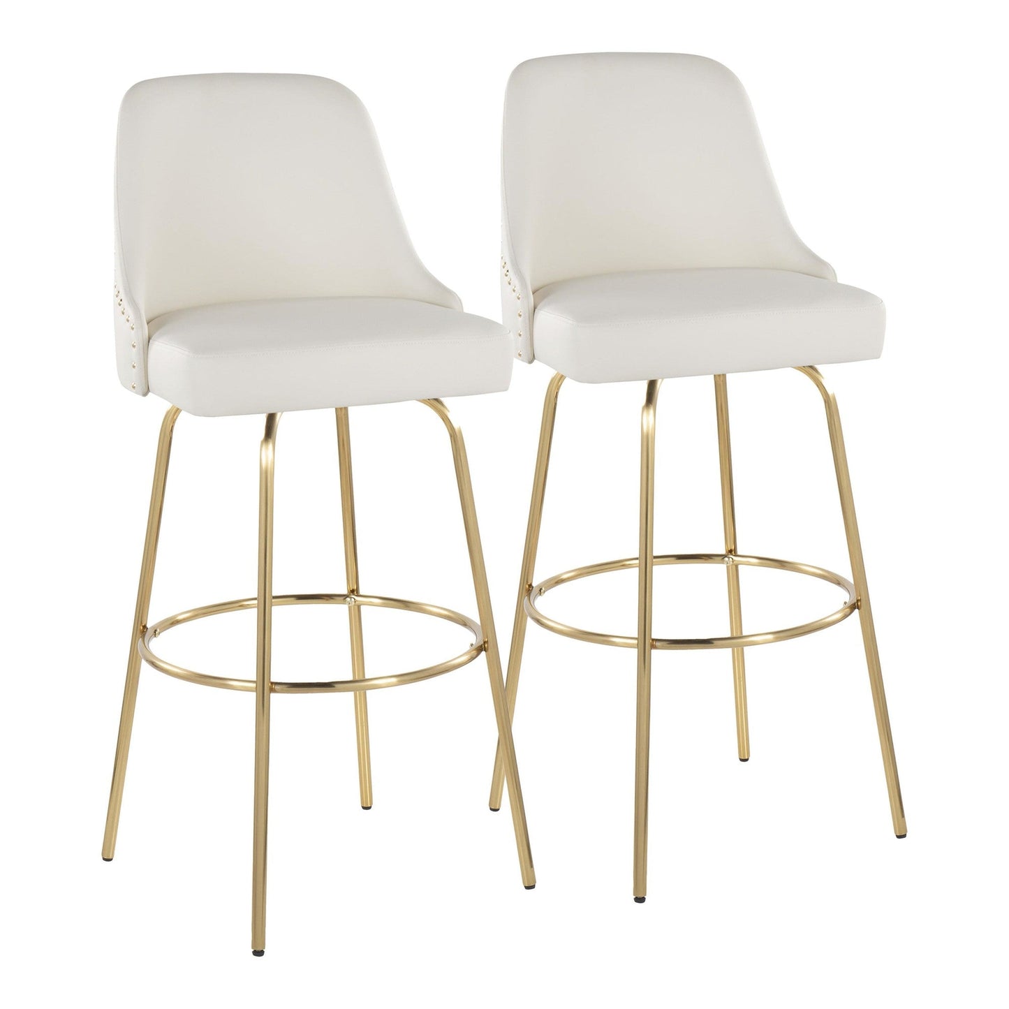 Majestic Office Furniture Marcel 30" Fixed-Height Barstool - Set of 2
