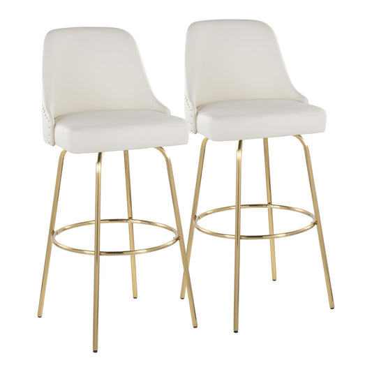 Majestic Office Furniture Marcel 30" Fixed-Height Barstool - Set of 2