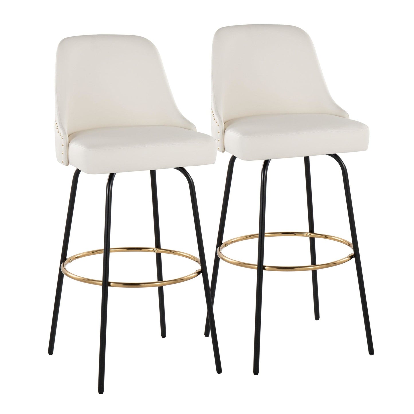 Majestic Office Furniture Marcel 30" Fixed-Height Barstool - Set of 2