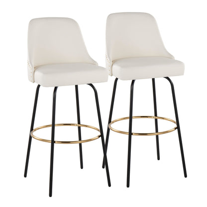 Majestic Office Furniture Marcel 30" Fixed-Height Barstool - Set of 2