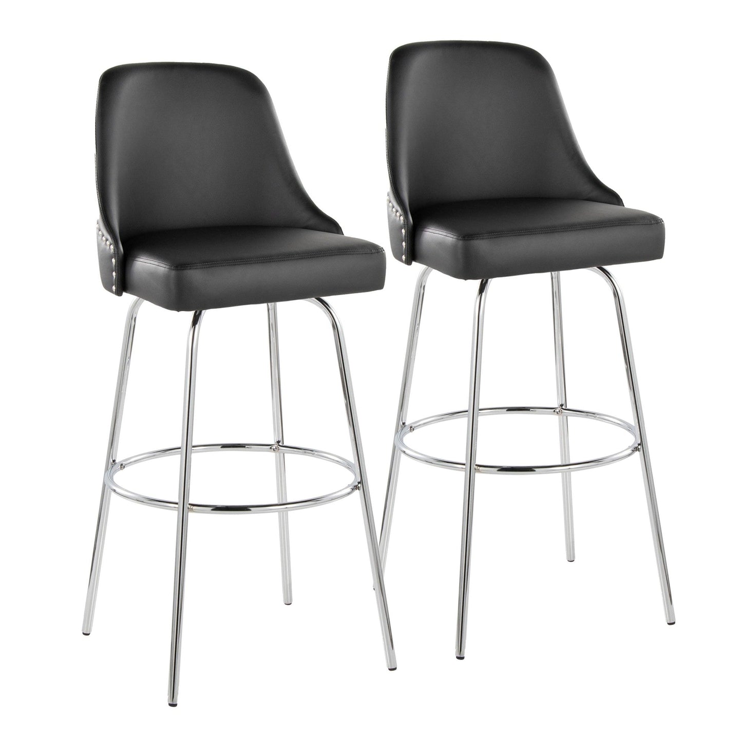 Majestic Office Furniture Marcel 30" Fixed-Height Barstool - Set of 2