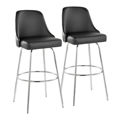 Majestic Office Furniture Marcel 30" Fixed-Height Barstool - Set of 2