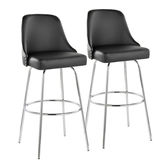 Majestic Office Furniture Marcel 30" Fixed-Height Barstool - Set of 2