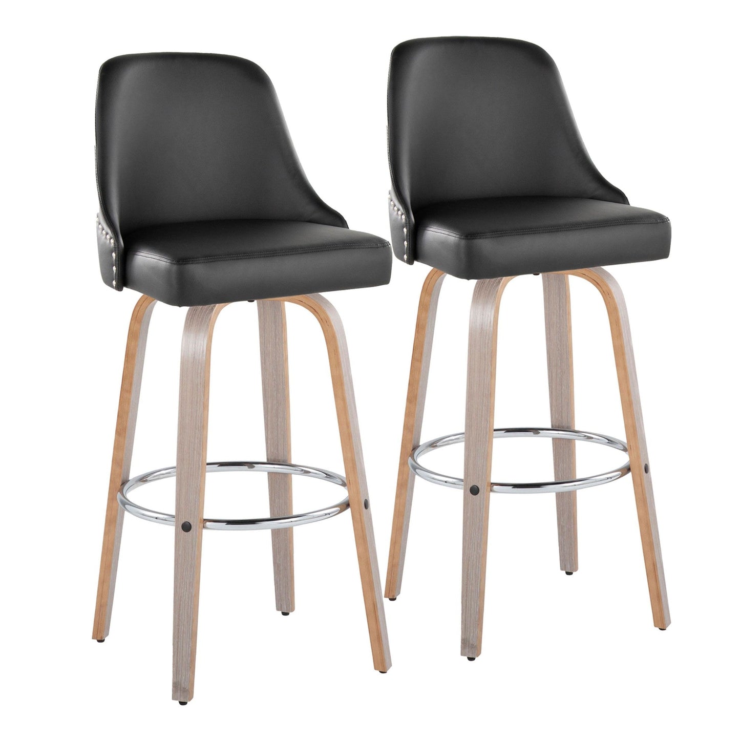 Majestic Office Furniture Marcel 30" Fixed-Height Barstool - Set of 2