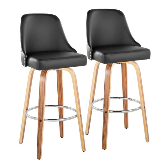 Majestic Office Furniture Marcel 30" Fixed-Height Barstool - Set of 2