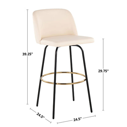 Majestic Office Furniture 30" Fixed-Height Barstool - Set of 2