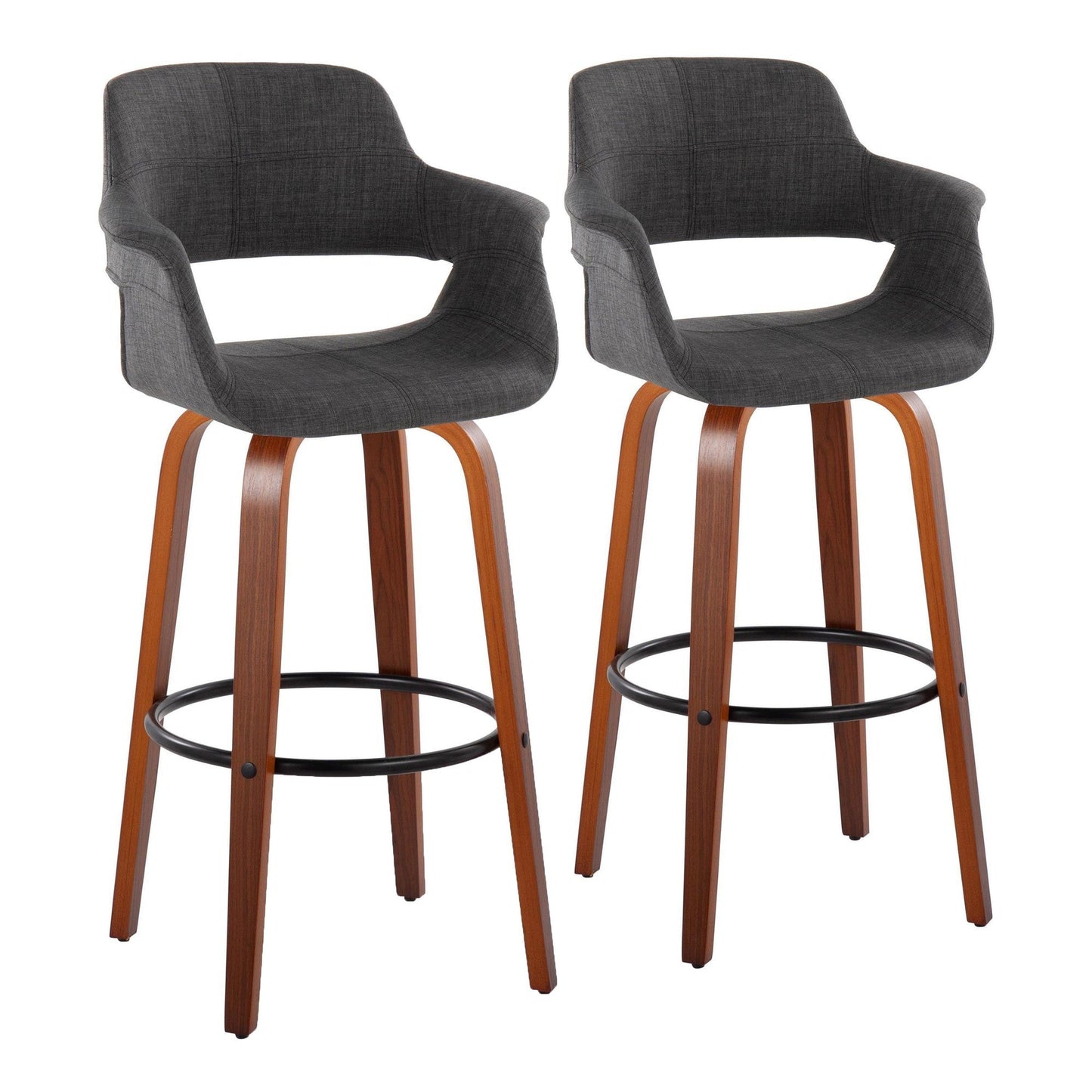 Majestic Office Furniture Flair 30" Fixed-Height Barstool - Set of 2