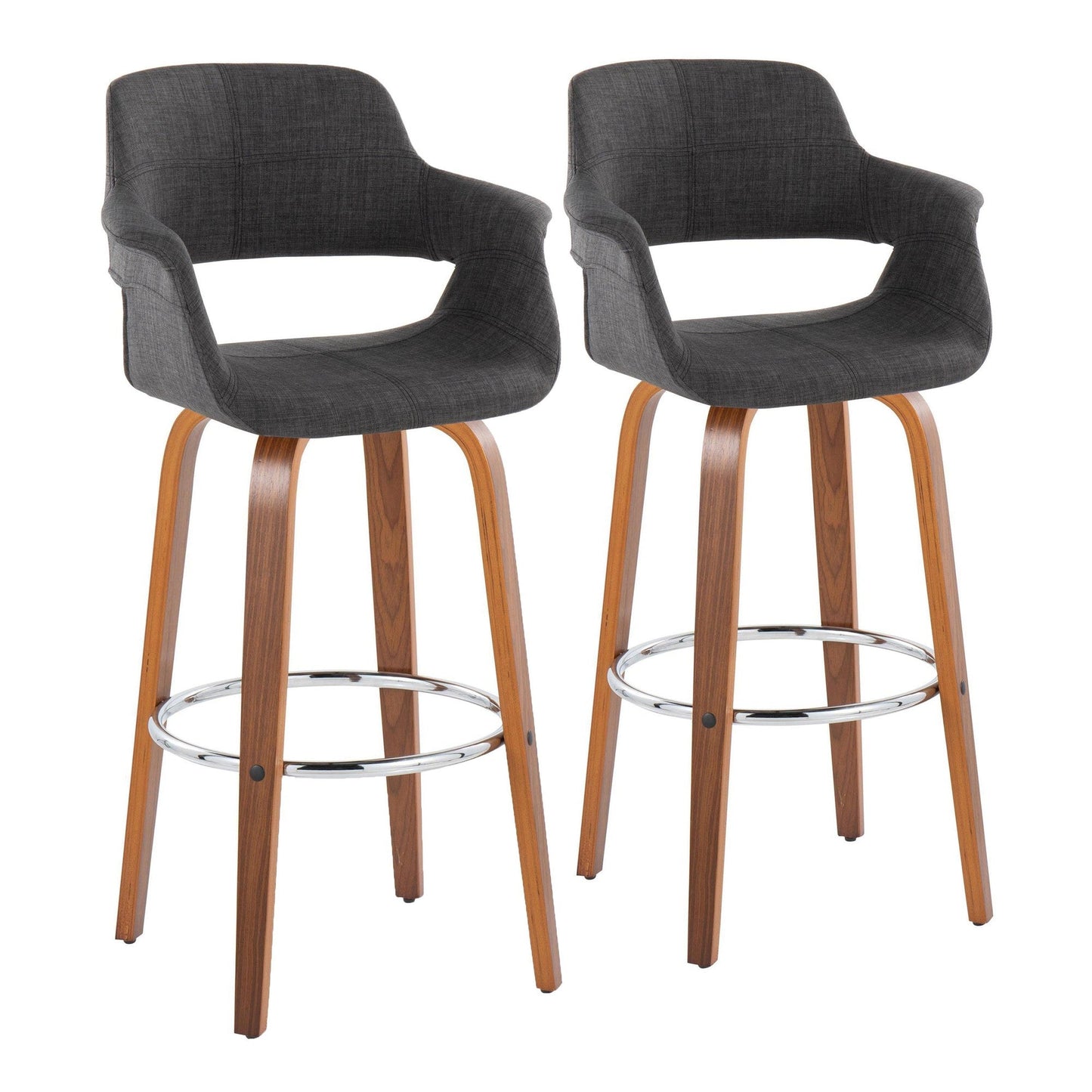 Majestic Office Furniture Flair 30" Fixed-Height Barstool - Set of 2