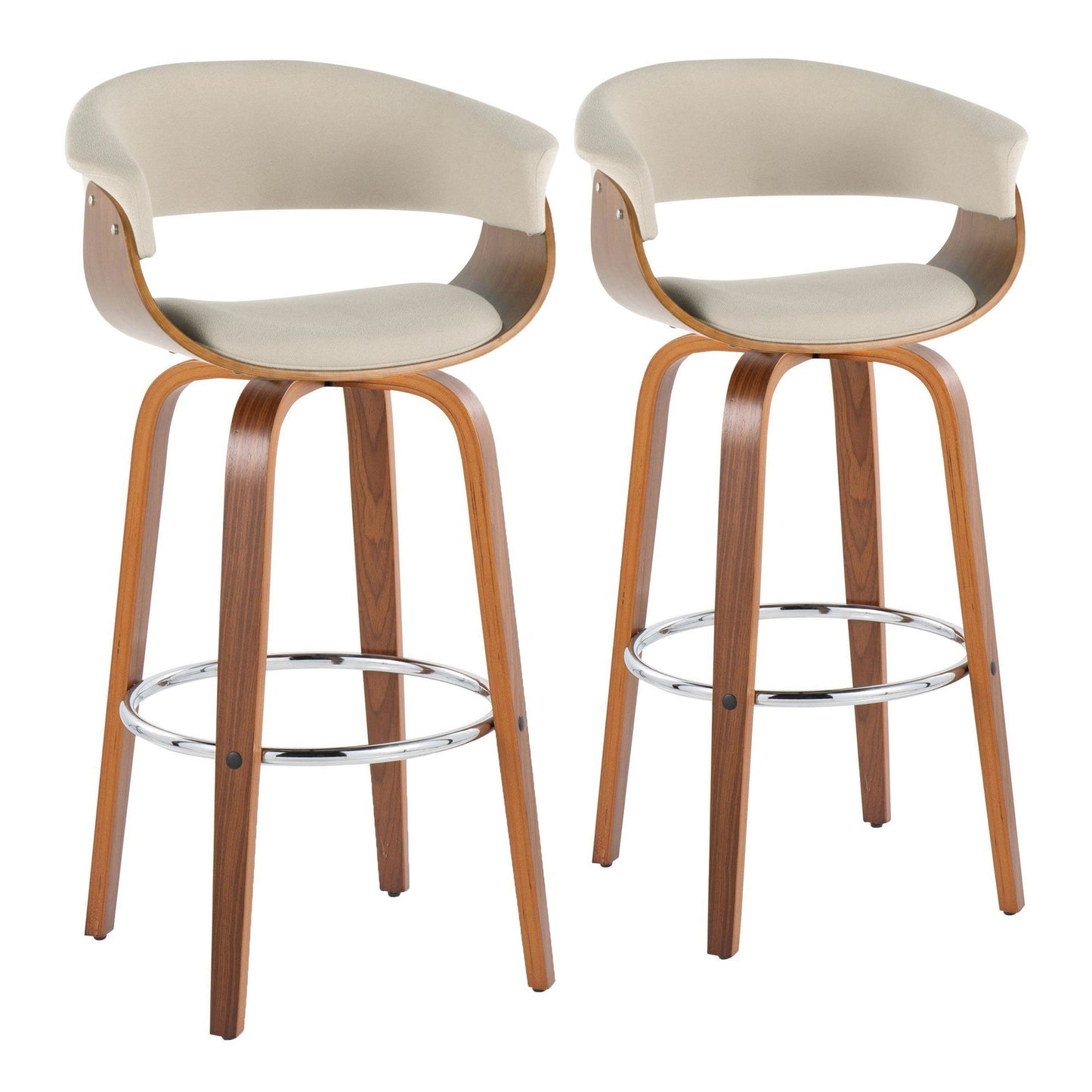 Majestic Office Furniture Mod 30" Fixed-Height Barstool - Set of 2