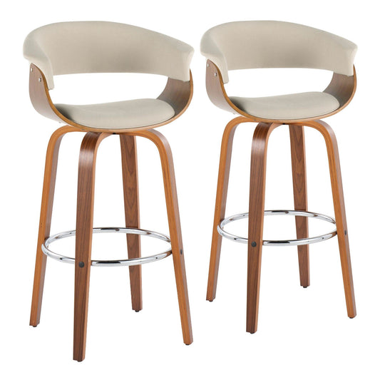Majestic Office Furniture Mod 30" Fixed-Height Barstool - Set of 2