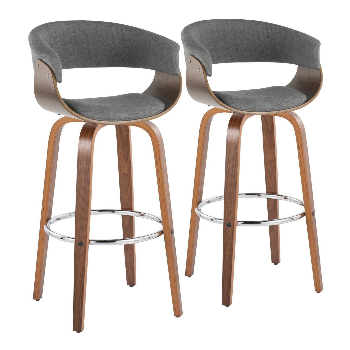Majestic Office Furniture Mod 30" Fixed-Height Barstool - Set of 2