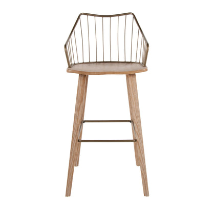 Majestic Office Furniture 30" Fixed-Height Barstool